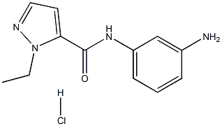 N-(3-氨基苯基)-1-乙基-1H-吡唑-5-甲酰胺盐酸盐, 1185069-63-9, 结构式