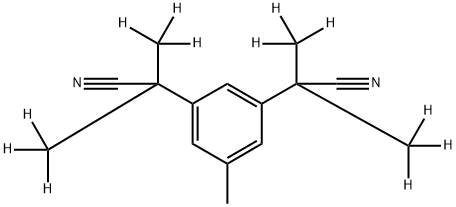 2-[3-(2-cyano-1,1,1,3,3,3-hexadeuteriopropan-2-yl)-5-methylphenyl]-3,3,3-trideuterio-2-(trideuteriomethyl)propanenitrile Structure