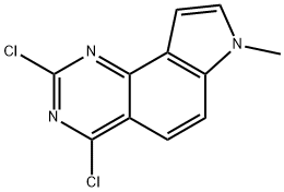 2,4-dichloro-7-methyl-7H-pyrrolo[2,3-h]quinazoline Struktur