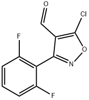 5-クロロ-3-(2,6-ジフルオロフェニル)-1,2-オキサゾール-4-カルブアルデヒド 化学構造式