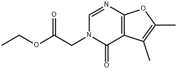 FURO [2,3-D] 嘧啶-3 (4H)-乙酸,5,6-二甲基-4-氧代-,乙酯, 1189670-48-1, 结构式