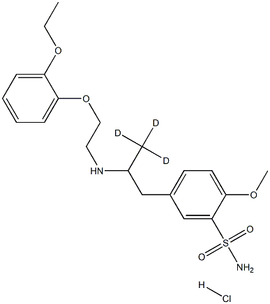 2-methoxy-5-[3,3,3-trideuterio-2-[2-(2-ethoxyphenoxy)ethylamino]propyl]benzenesulfonamide:hydrochloride Struktur