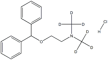 2-benzhydryloxy-N,N-bis(trideuteriomethyl)ethanamine:hydrochloride Structure