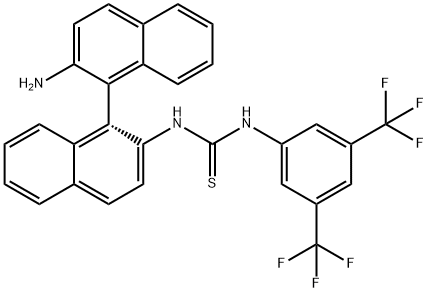 N-[(1R)-2'-氨基-[1,1'-联萘]-2-基]-N'-[3,5-双(三氟甲基)苯基]硫脲 结构式