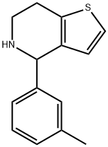 4-(间甲苯基)-4,5,6,7-四氢噻吩并[3,2-C]吡啶 结构式