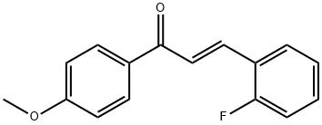 (2E)-3-(2-fluorophenyl)-1-(4-methoxyphenyl)prop-2-en-1-one Struktur