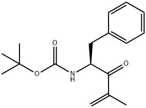 (S)-4-(BOC-氨基)-2-甲基-5-苯基-1-戊烯-3-酮 结构式