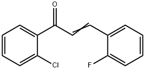 (2E)-1-(2-chlorophenyl)-3-(2-fluorophenyl)prop-2-en-1-one Struktur