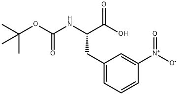 BOC-3-硝基-DL-苯丙氨酸 结构式