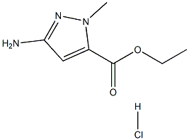 5-Amino-2-methyl-2H-pyrazole-3-carboxylic acid ethyl ester hydrochloride Structure