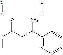 3-アミノ-3-ピリジン-2-イル-プロピオン酸メチルエステル;二塩酸塩 化学構造式