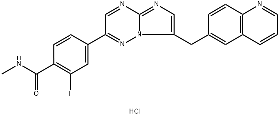 卡马替尼盐酸盐, 1197376-85-4, 结构式