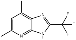 5,7-Dimethyl-2-trifluoromethyl-3H-imidazo[4,5-b]pyridine Structure
