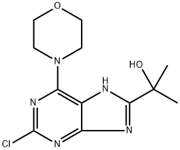 2-(2-氯-6-吗啉代-9H-嘌呤-8-基)丙-2-醇, 1198171-62-8, 结构式