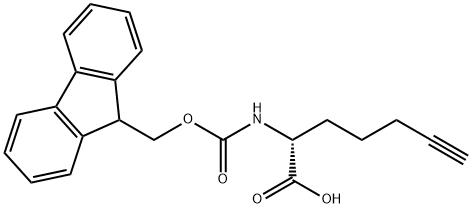 6-Heptynoic acid, 2-[[(9H-fluoren-9-
ylmethoxy)carbonyl]amino]-, (2R)-, 1198791-55-7, 结构式