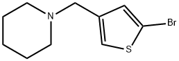1-(5-bromothiophen-3-ylmethyl)piperidine Struktur