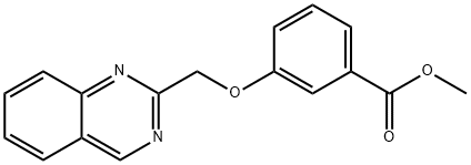 3-(Quinazolin-2-ylmethoxy)-benzoic acid methyl ester 结构式
