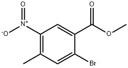2-溴-4-甲基-5-硝基苯甲酸甲酯 结构式
