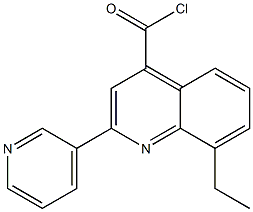8-ethyl-2-pyridin-3-ylquinoline-4-carbonyl chloride Struktur