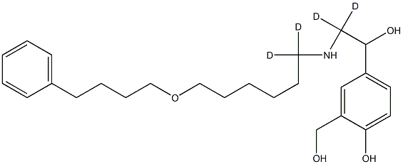 4-[2,2-dideuterio-2-[[1,1-dideuterio-6-(4-phenylbutoxy)hexyl]amino]-1-hydroxyethyl]-2-(hydroxymethyl)phenol,1204192-41-5,结构式