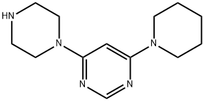 4-piperazin-1-yl-6-piperidin-1-ylpyrimidine Structure