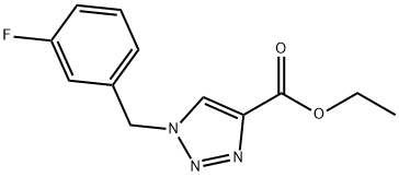 ethyl 1-[(3-fluorophenyl)methyl]-1H-1,2,3-triazole-4-carboxylate Struktur