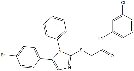 1206993-67-0 2-[5-(4-bromophenyl)-1-phenylimidazol-2-yl]sulfanyl-N-(3-chlorophenyl)acetamide