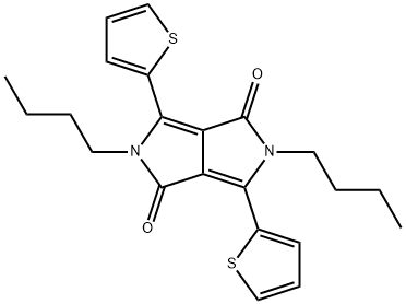 2,5-二丁基-3,6-二(噻吩-2-基)-2,5-二氢吡咯并[3,4-C]吡咯-1,4-二酮,1207173-14-5,结构式