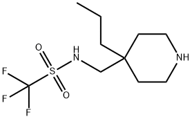 1,1,1-trifluoro-N-((4-propylpiperidin-4-yl)methyl)methanesulfonamide Struktur