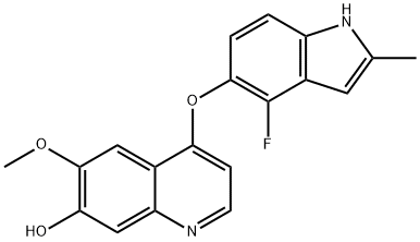 7-Quinolinol, 4-[(4-fluoro-2-methyl-1H-indol-5-yl)oxy]-6-methoxy- Struktur