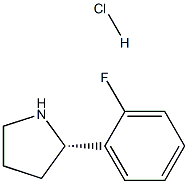 (2S)-2-(2-FLUOROPHENYL)PYRROLIDINE HYDROCHLORIDE Structure