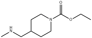 4-((甲氨基)甲基)哌啶-1-羧酸乙酯 结构式