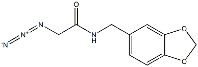 2-azido-N-(1,3-benzodioxol-5-ylmethyl)acetamide 结构式