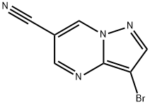 3-溴吡唑并[1,5-A]嘧啶-6-甲腈 结构式
