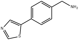 (4-(thiazol-5-yl)phenyl)methanamine Structure