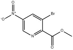3-溴-5-硝基吡啶甲酸甲酯, 1211581-74-6, 结构式