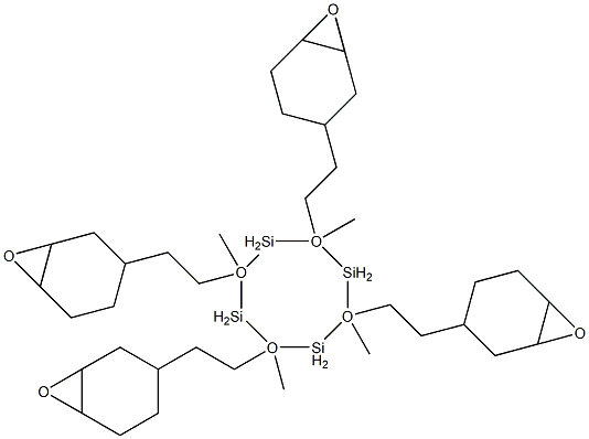 四环氧基环己基乙基 2,4,6,8-四甲基环四硅氧烷, 121225-98-7, 结构式