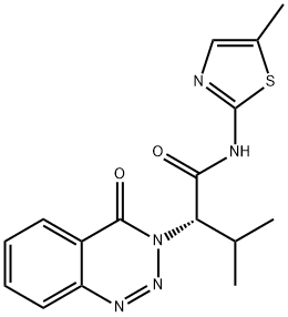 (2S)-3-methyl-N-(5-methyl-1,3-thiazol-2-yl)-2-(4-oxo-1,2,3-benzotriazin-3-yl)butanamide Structure