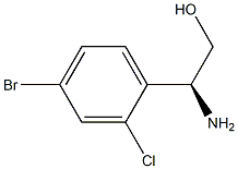 (βS)-β-amino-4-bromo-2-chloro-Benzeneethanol Structure