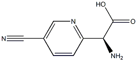 (S)-2-氨基-2-(5-氰基-2-吡啶)乙酸, 1213877-06-5, 结构式