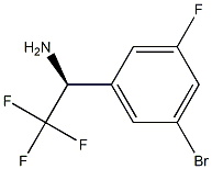 (S)-1-(3-溴-5-氟苯基)-2,2,2-三氟乙烷-1-胺, 1213928-08-5, 结构式