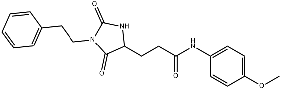 3-[2,5-dioxo-1-(2-phenylethyl)imidazolidin-4-yl]-N-(4-methoxyphenyl)propanamide Structure