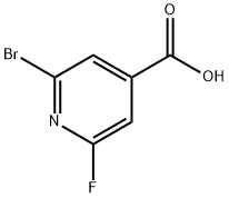 2-bromo-6-fluro-4-pyridinecarboxylic acid, 1214323-63-3, 结构式