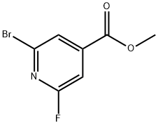 methyl 2-bromo-6-fluoroisonicotinate, 1214345-88-6, 结构式