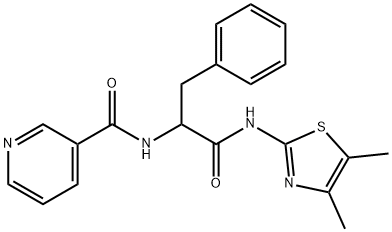 N-[1-[(4,5-dimethyl-1,3-thiazol-2-yl)amino]-1-oxo-3-phenylpropan-2-yl]pyridine-3-carboxamide Structure