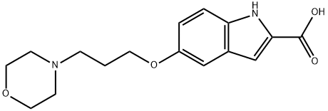 5-(3-morpholinopropoxy)-1H-indole-2-carboxylic acid Structure