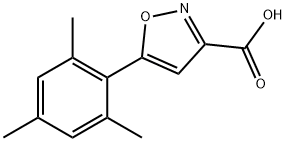 5-(2,4,6-trimethylphenyl)-1,2-oxazole-3-carboxylic acid Struktur