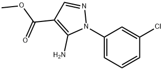 methyl 5-amino-1-(3-chlorophenyl)-1H-pyrazole-4-carboxylate Struktur
