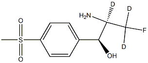 (1S,2R)-2-amino-2,3,3-trideuterio-3-fluoro-1-(4-methylsulfonylphenyl)propan-1-ol Struktur