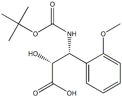 (2R,3R)-3-((叔丁氧基羰基)氨基)-2-羟基-3-(2-甲氧基苯基)丙酸,1217685-09-0,结构式